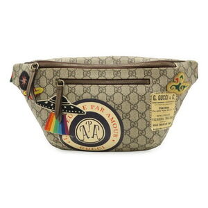 Gucci GG Supreme Sherry Belt Bag Body Waist Appliqu Beige Multicolor